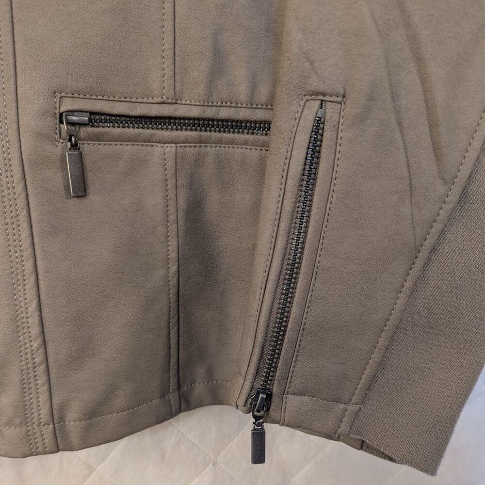 MO‑KA by Santa Fe Apparel Tan Faux Leather Jacket Women’s 2XL - Picture 2 of 8
